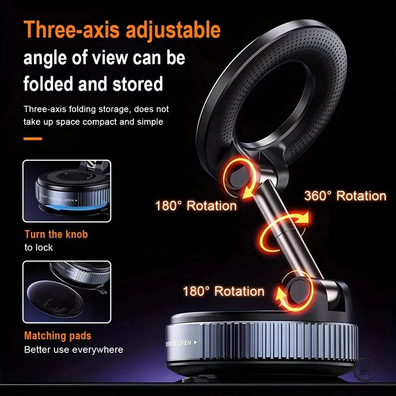 360° Magnetic Vacuum Car Phone Holder