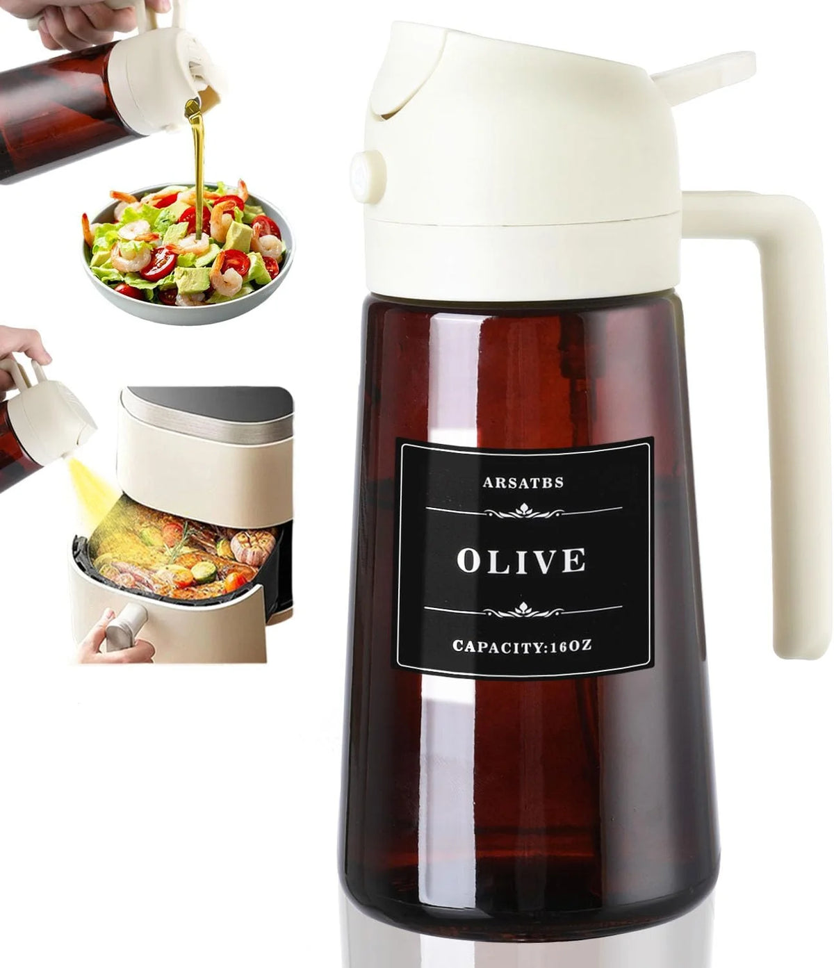 2-in-1 Olive Oil Sprayer – 470ml