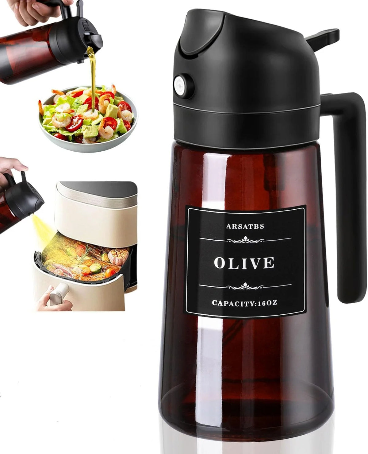 2-in-1 Olive Oil Sprayer – 470ml