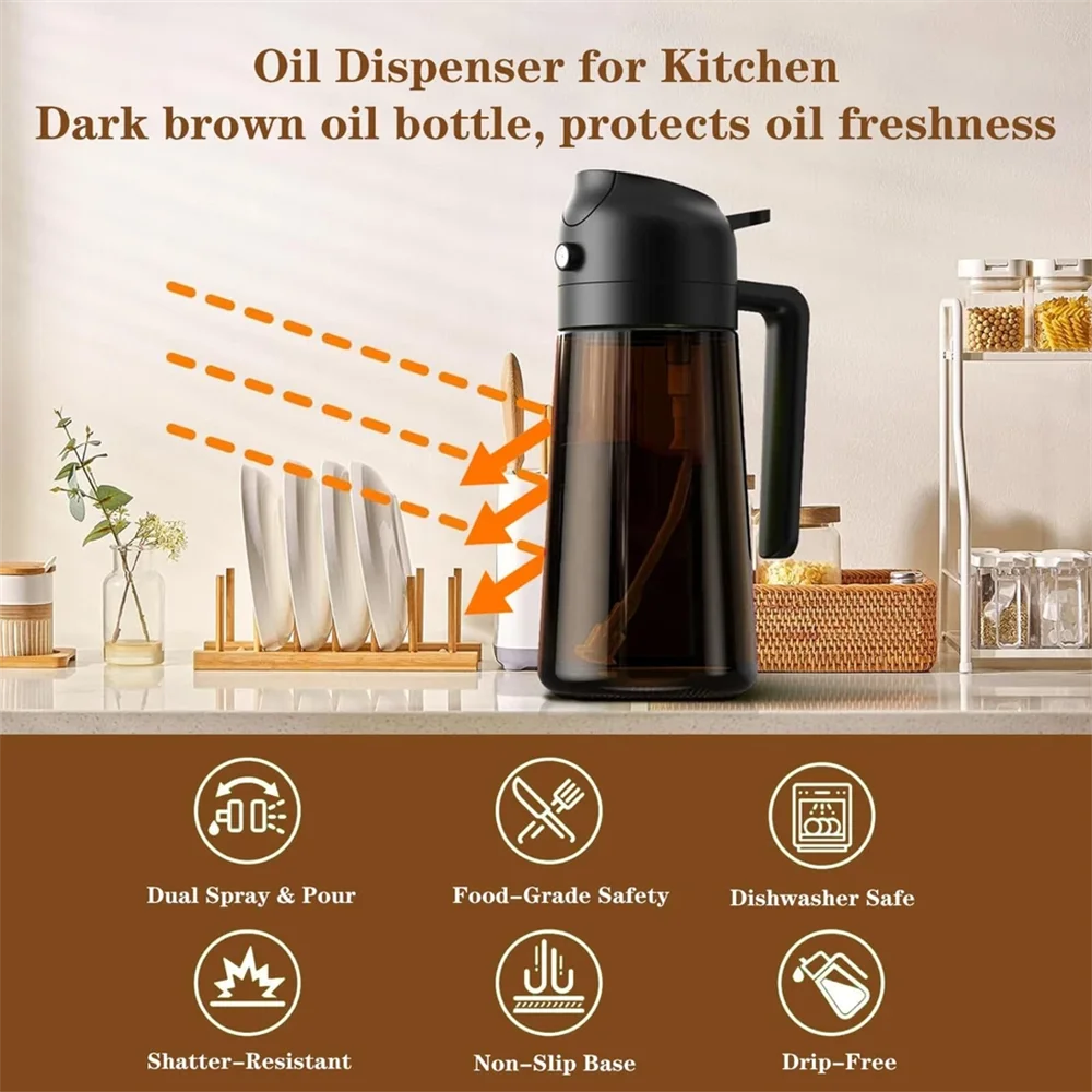 2-in-1 Olive Oil Sprayer – 470ml